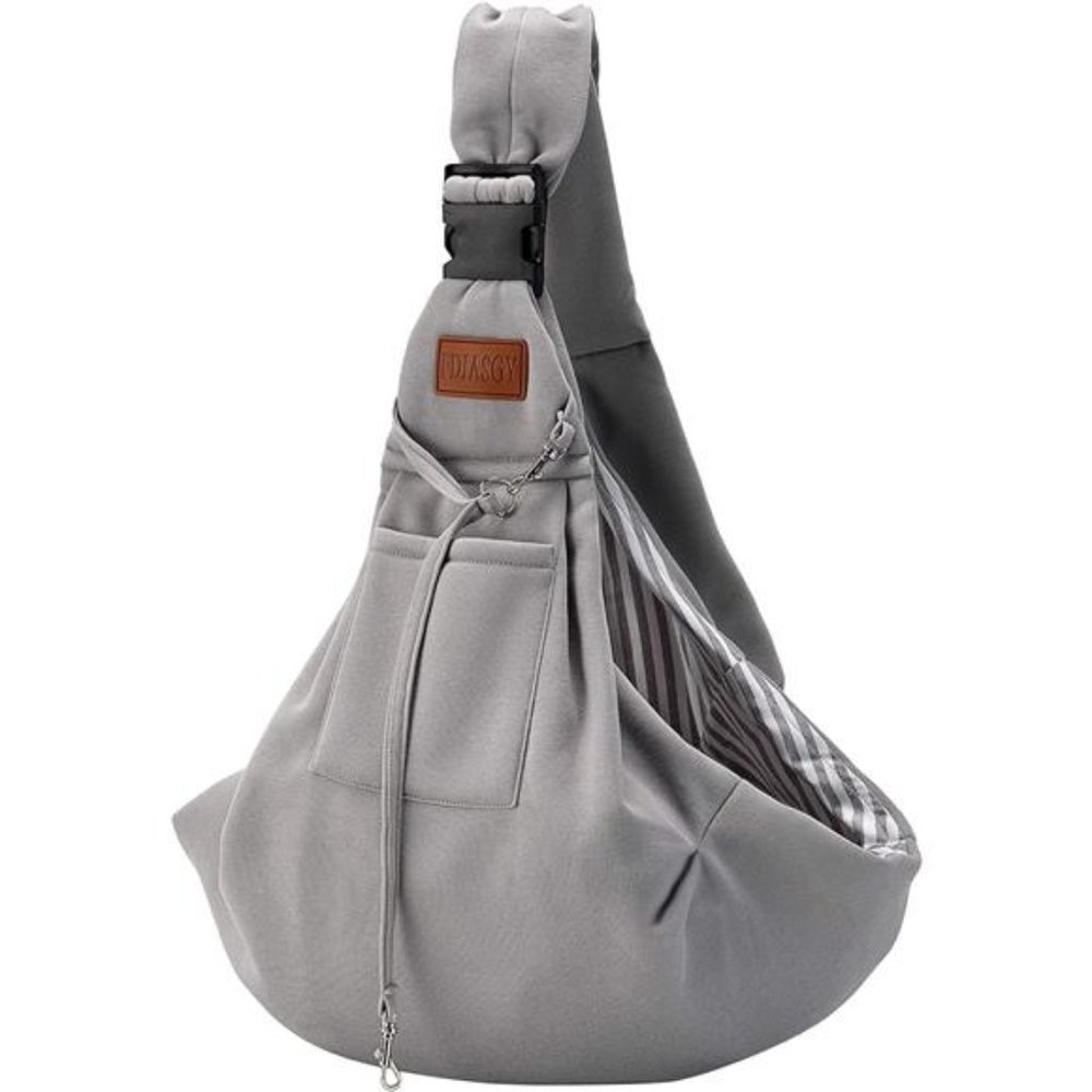 Small Dog Sling Cat Carrier Adjustable Strap Hand Free Reversible Pet Travel Bag
